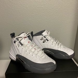 Retro Air Jordan 12’s grey and white
